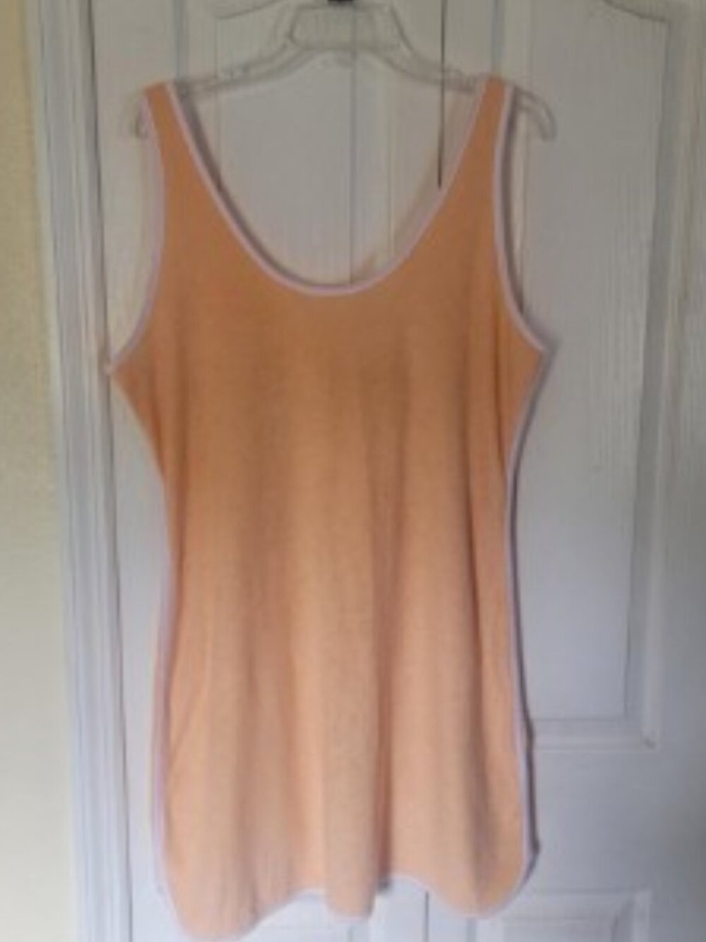 SO Womens XXL Long Tank Top Peach Sleeveless Tunic Lounge Plus Size